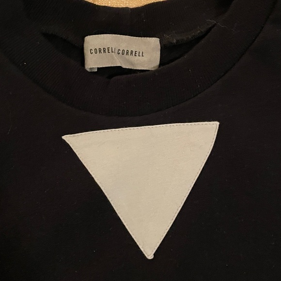 Correll Correll black sweatshirt with geometric shapes, made in USA, size small - Picture 3 of 6